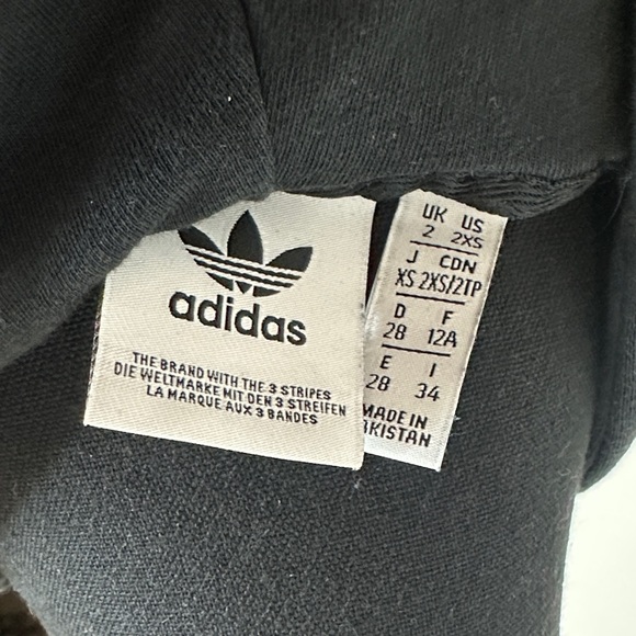 [WOMEN] ADIDAS Black & White Hoodie 2XS | Classic Logo Streetwear Like New - Picture 5 of 7